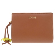 近全新 Loewe Daisy Knot 迷你皮夾 真皮ブラウン對折皮夾 0278 [二手] LOEWE