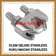 6MM STAINLESS WIRE ROPE CLIP 6MM STAINLESS WIRE ROPE CLIP/
