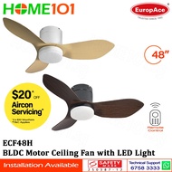 Europace BLDC Motor Ceiling Fan with LED Light & Remote Control 48" ECF48H