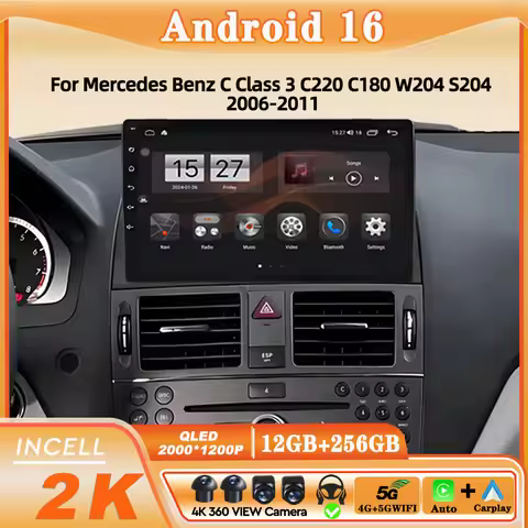 Android car For Mercedes Benz C Class 3 C220 C180 W204 S204 2006-2011 Multimedia Player carplay GPS