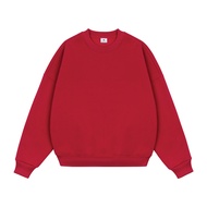 Áo sweater trơn form boxy ST00040 Miucho cổ tròn vải nỉ bông 350 GSM dày dặn