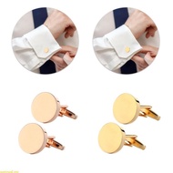weroyal Round Cufflinks For Men Shirts Uniform Metal Cufflinks Decorative Cufflinks