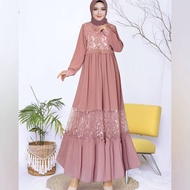 BEST SELLER!! Marya dress / Dress Terbaru 2021 / Dress Brokat Best Seller Original / Gamis Terbaru 2