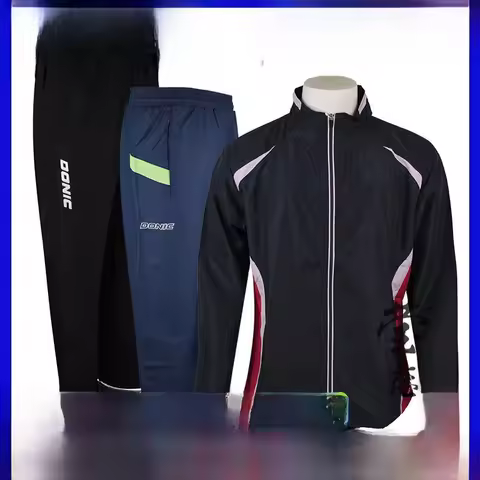 Donic Long Sve Table Tennis orm Set for Men And Women Sports Cetition Twear Long Pants Fitn Fans Sup