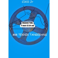 Pully C1 x 11" Iron Spokes Ancuran Poli C1 x 11 inch Pulley Cast iron Anc 11 inch C1x11" C1x11 C 1x1