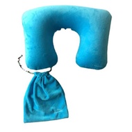 水晶超柔天鵝絨充氣枕頭PVC超柔U型旅行枕頭
