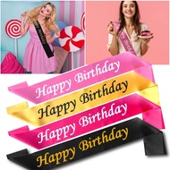 Sash For Birthday Party Girl & Boy Shoulder Strap Dress up Ribbon Bday 18th 21th 30th 40th 50th 60th