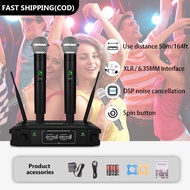 Wireless Microphone Frequency Modulation Mic Metal Karaoke Mikrofon Mike For Singing