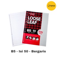 Loose Leaf BOSS B5 Striped Contents 50 Sheets (WHOLESALE 10 PACK @5.000)/Content/Refill/Refill Binde