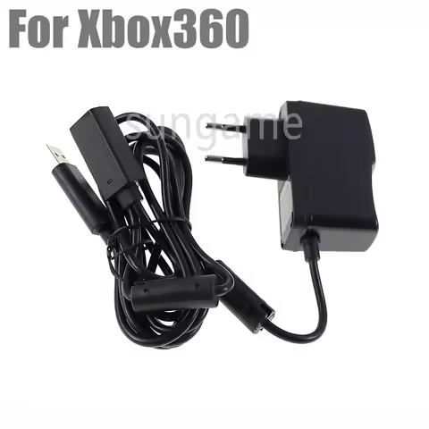 10pcs New EU US AC Adapter Power Supply with USB Charging Cable for Xbox 360 XBOX360 Kinect Sensor