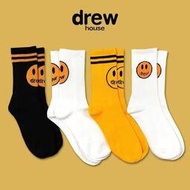 Drew棉襪子socks比伯同款春夏薄款drew襪子刺繡襪條紋圖案笑臉襪
