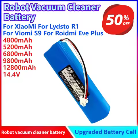 14.4V Rechargeable Li-ion Battery for XiaoMi for Lydsto R1 for Viomi S9 for Roidmi Eve Plus Robot Va
