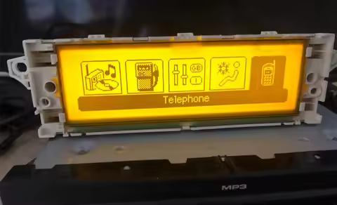 White shell Original Yellow Screen 5 Menu USB Bluetooth Display Monitor 12pin for Peugeot 307 207 40