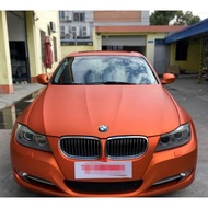 Matte Chrome orange Car Wrap Vinyl Film Satin gold 1 Roll Sticker for full Car wrap 1.52x18m Fast ship Low Price Quality