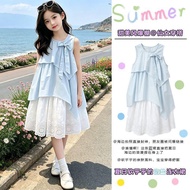 Taiwan Shipping Girls One Piece Dress Summer One Piece Dress New Style One Piece Dress Little Girl O