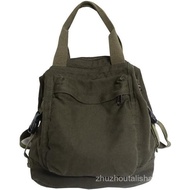 Z9KA Small Boho Canvas Backpack for Women Vintage Style Outdoor Travel Bag Casual Daypack Grunge Aes