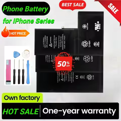 Replacement Phone Battery for IPhone 14 13 12 11 Pro Max X XS XR XSMAX 5S 6 6S 7 8 Plus 7p Capacity 