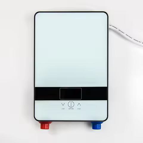 Newest Electric Instantaneous Shower Water Heater 6500w 220v Thermostat Flow Heater Bathroom Heating