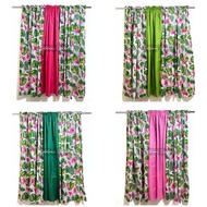 GSC | 3 in 1 Fushia Pink Jeremie Printed Suksukan NonRing Window 60" inches each (4ft, 6ft and 7ft)
