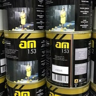 Cat batu alam AM 153 Stone coating Black 2.5 L Hitam coating batu alam