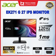 Acer EK271Q 27 IPS Monitor FULL HD(1920 x 1080)120Hz Refresh Rate/1ms Response Times/VGA&HDMI
