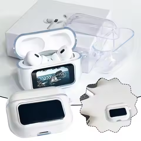 Protective Earphone Case Cover For A9pro Touch Screen Earphone Soft Silicone Cover Shell Transparent