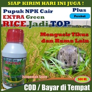 RICE JADI TOP Pupuk NPK Cair Extra Green Pupuk Pelebat Padi + Tidak disukai Tikus Dan Hama Lainnya -