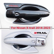 1Set Car Door Handle Sticker Door Bowl Stickers Auto Exterior Accessories For Nissan XTRAIL X-Trail T32 2014-2021 2022 2023