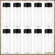 [S D K G] 10Pcs 400Ml/13.5Oz Plastic Juice Bottle Transparent Coarse Cereals Storage Container Bever