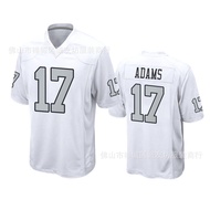 Same-day delivery NFL Rugby Jersey Raiders 17 White Silver Letter Raiders Adams Jersey
