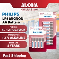 PHILIPS LR6 Alkaline Battery with AA Size, 1.5V & 5 Years Shelf Life for Radio Flashlight etc.