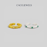 CACO Rigato Design 925 Silver Ring with Diamond Zirconia "Caroline" (1 piece)