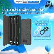 Multi-purpose Mophie 10cm short cable box set-mophie cable kit-USB-A to L cable, Type C to L, Type C