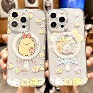 Cute Sumikko Gurashi Magnetic Phone Case For iPhone 16 Pro Max 15 Pro Max 14 Pro Max Plus Phone Back