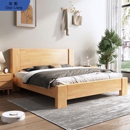 Mi Double Bed 1.5 Household Single Bed Frame Modern Simple Oak Oak Master Bed All Solid Wood 1.2m Be