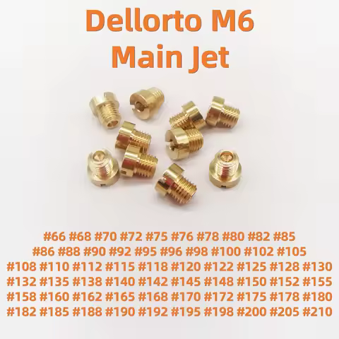 10pcs Carburetor Main Jets Dellorto 6413 M6x0.75mm #66-#210 For PHBH PHBL PHBE