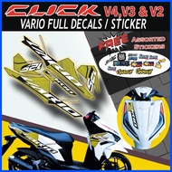 ┛ HONDA CLICK V4 & V3 CLICK VARIO FULL DECALS STICKER /HONDA CLICK STICKERS /HONDA CLICK ACCESSORIE