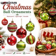 UUMIR Christmas Ball Ornaments, Colorful 6cm Christmas Baubles,  Plastic Christmas Tree Hanging Baub