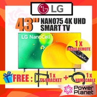 [FREE TV BRACKET & HDMI CABLE] LG 43'' NANO75 NanoCell Smart 4K UHD TV 43NANO75SQA Ultra HD