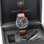 Jam Tangan Pria Swiss Army 7382 Original 4Time Kulit