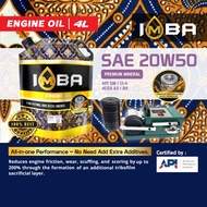 IMBA 20w50 (4L) Mineral Synthetic SM Engine Oil Car 20w50 Minyak Hitam Enjin Kereta Honda Perodua Pr