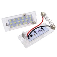 1 Pair Car Metal+ Plastic 12V 18 SMD 3528 White Light LED Number License Plate Lights For  BMW X3 E8