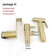 Gold Brushed stainless steel Toilet cleaning Bidet Spray wc Bathroom shower head Douche hand Hose Mu