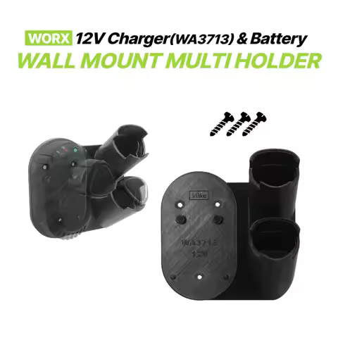 for Worx WA3713 12V Charger & Battery Wall Mount