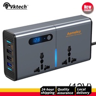 12 V/24 V To AC 220V รถอินเวอร์เตอร์ดิจิตอลจอแสดงผล Auto Converter 4 พอร์ต USB รถอินเวอร์เตอร์อะแดปเ