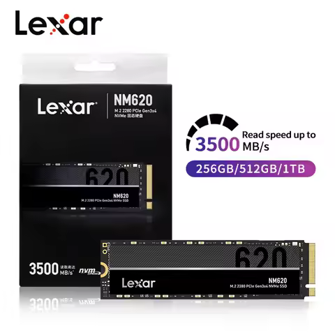 Lexar NM620 M.2 2280 PCIe Gen3x4 NVMe SSD Up to 3500MB/s read 2400MB/s write Internal Solid State Dr