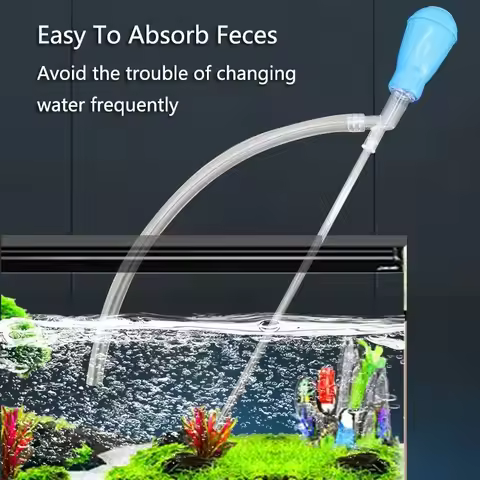 Aquarium Fish Tank Cleaning Tool Pipette Fish Tank Siphon Pump Water Changer Aquarium Accessories wi