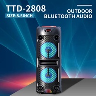 YUTU  TTD-2808 8.5X2 inches 2000W Portable Wireless Karaoke Bluetooth Speaker with MIC 2808