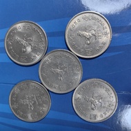 5個 1973 輪光優質 英女皇 II  香港銀色大 一元 壹元  $1 硬幣