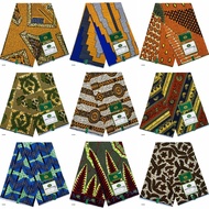 African Ankara Print Cloth - 5 Yards Pure Cotton Pagne